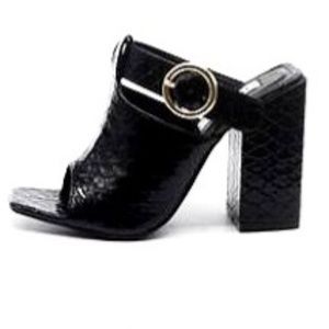Rhyder Black Chunky Heel